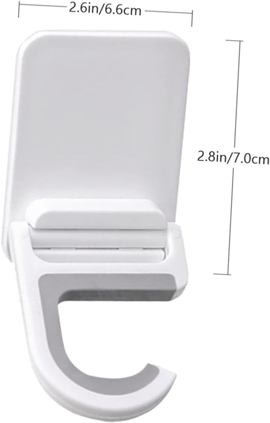 Angoily 9 Pieces Hook For Wall Mop Holder White Wall Clip Silica Gel No Punching