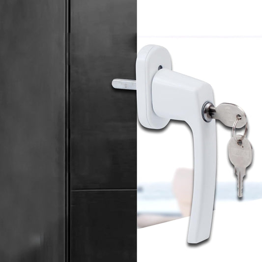 Poignée De Fenêtre Verrouillable Améliorée En Aluminium, Poignée De Porte De Balcon, Serrure Enfant Avec Clé Et Vis, Serrure De Fenêtre