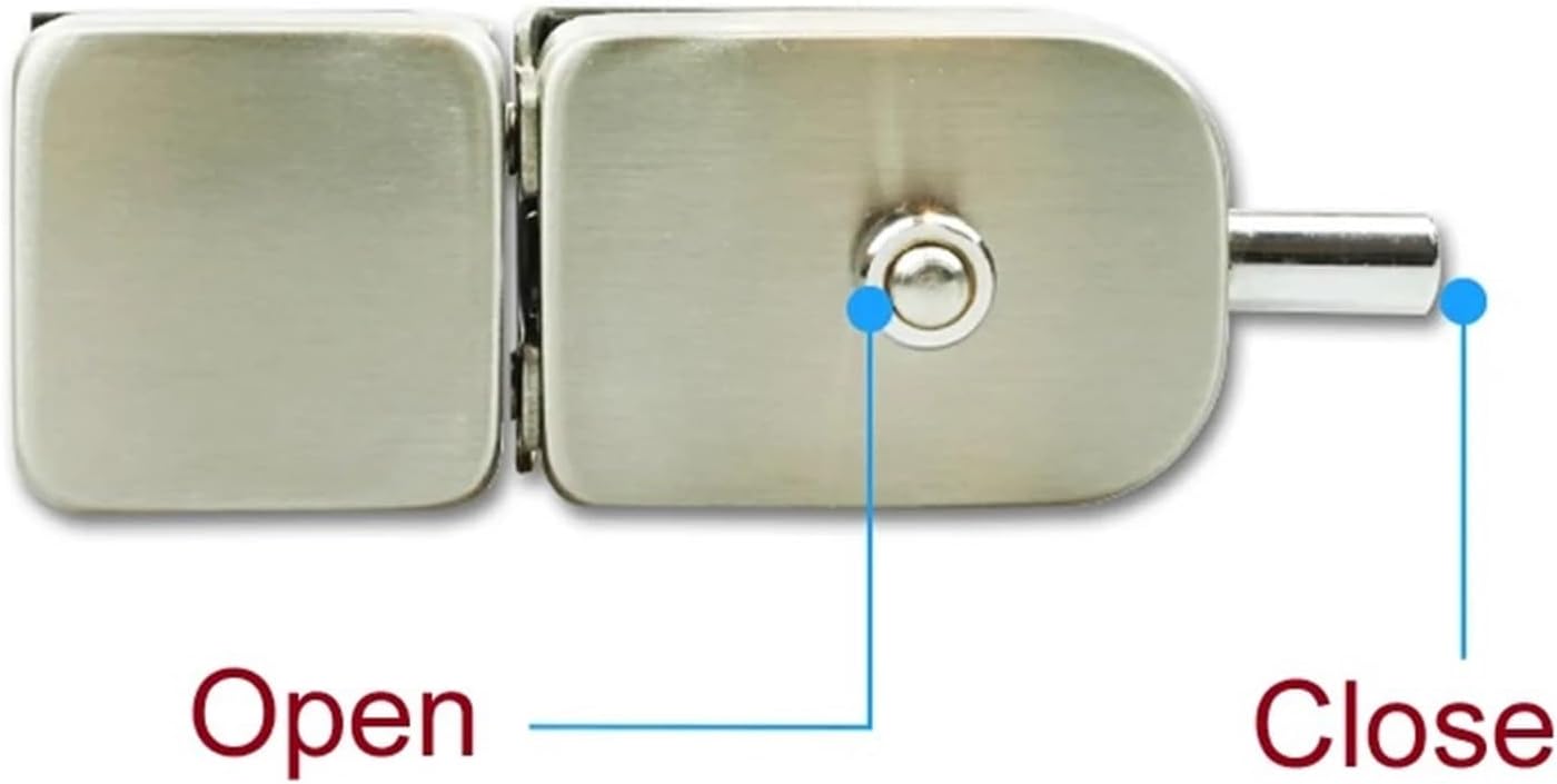 Verrou De Porte En Verre Inoxydable 304, Bouton-poussoir à Pouce, For Fenêtre, Salle De Bains, Salle De Douche, Quincaillerie De Construction De Bureaux MS556 1 Pièce (Color : C)