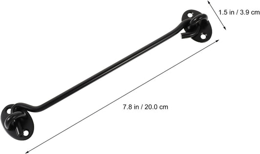 Healvian Crochets De Verrouillage De Fenêtre Solides Et Résistants En Acier Inoxydable Noir Lot De 2 Pour Sécuriser Fenêtres Coulissantes