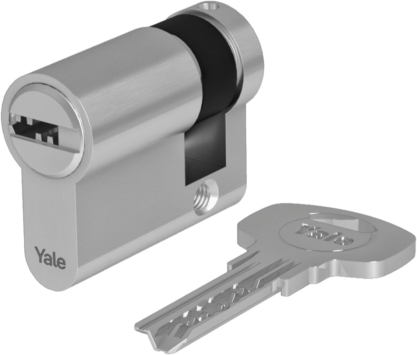 Yale Cylindre De Serrure Débrayable 30x40 Mm, 6 Goupilles - Porte Extérieure, Porte Intérieure, Porte D'Entrée - YC1000+ - 4 Clés Réversibles, Nickelé