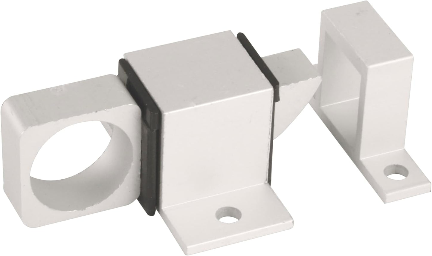 Amig - Verrou En Applique Pour Fenêtres 960, Loqueteau à Douille Avec Gâche Pour Fermeture Horizontale Ou Verticale, En Aluminium Finition En Blanc, 22 X 40 Mm, Tire-fonds Inclus