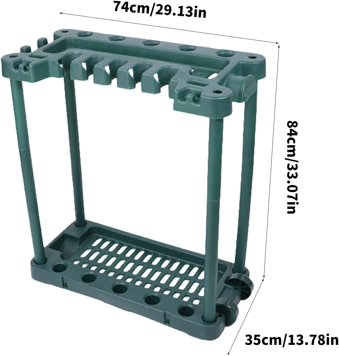 Organisateurs De Rangement Pour Outils De Jardin Avec Roues, Support De Cour Pour Garage, Pelouse, étagère Extérieure, Rangement De Jardin D'angle