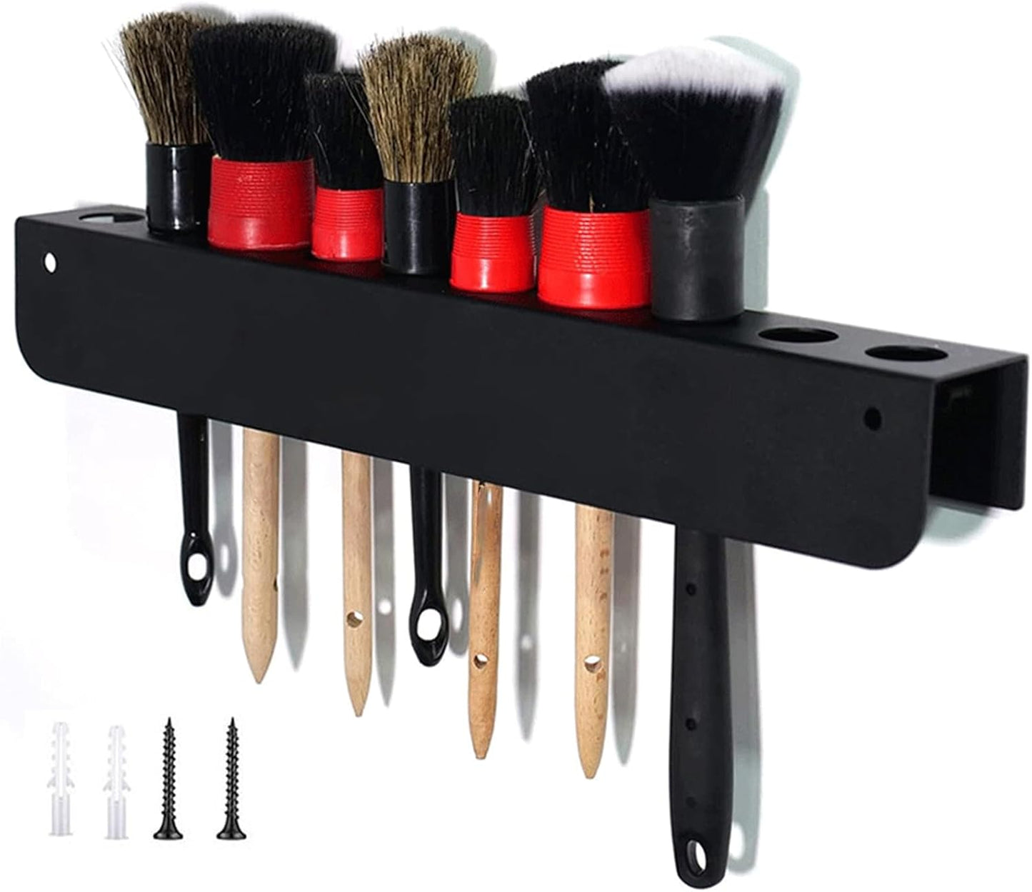 Organisateur De Brosses De Détail De Voitures - Rack à Outils Muraux De 1,97 Pouce Pour Les Fournitures D'entretien Automobile, Espaces De Travail Extérieurs Intérieurs, Camion De Camion De Jardin De