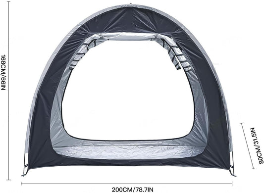 GENERIC Abri à Vélos De Qualité Supérieure - Lot De 2 Abris à Vélos Imperméables Pour Le Rangement Extérieur, Conception Modulable, Protection Durable Pour Vélos, Couleur Argentée, Résistant Aux Int
