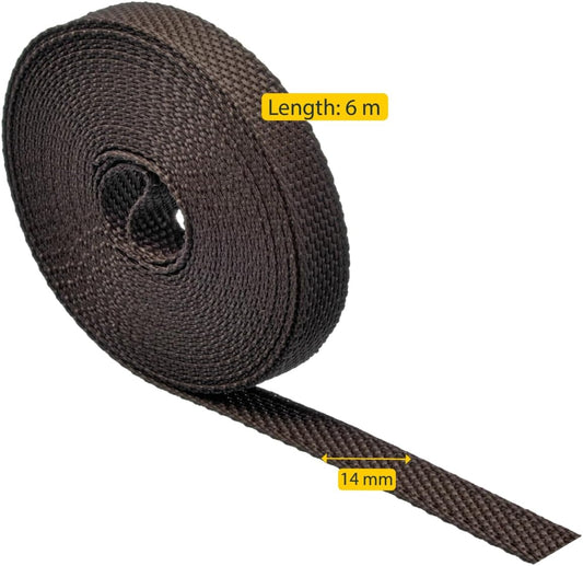 Schellenberg 46104 Roller Shutter Straps, 14 Mm, 6 M, Brown
