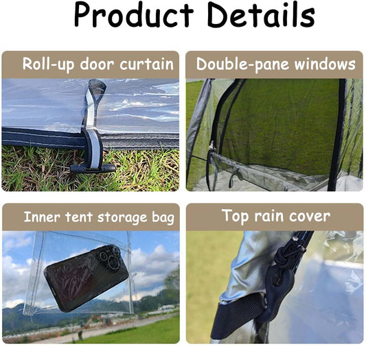 GENERIC Abri De Rangement Pour Vélo, Tente De Camping Imperméable - Housse Et Abri De Rangement Extérieur Pour Moto, Outils De Jardin, Jouets, Tondeuse à Gazon - Protection Durable Et Transparente (