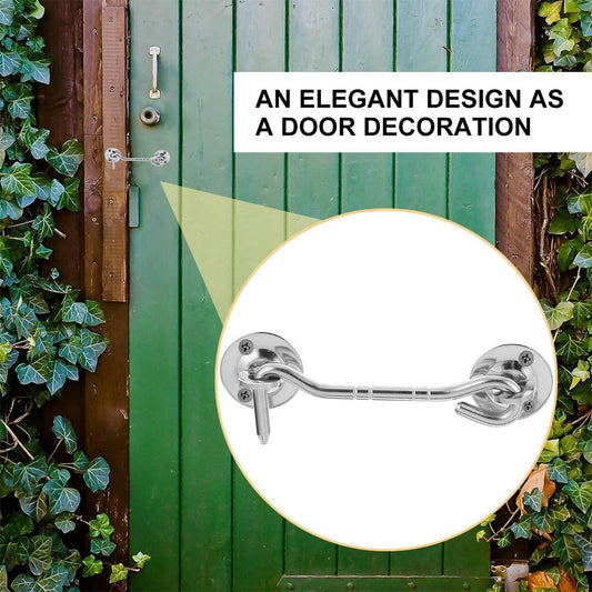 Jojofuny 2 Pièces Crochet De Fenêtre Acier Inoxydable Verrouillage Ancien Résistance Vent Quincaillerie Pour Fenêtre Installation Facile Finition