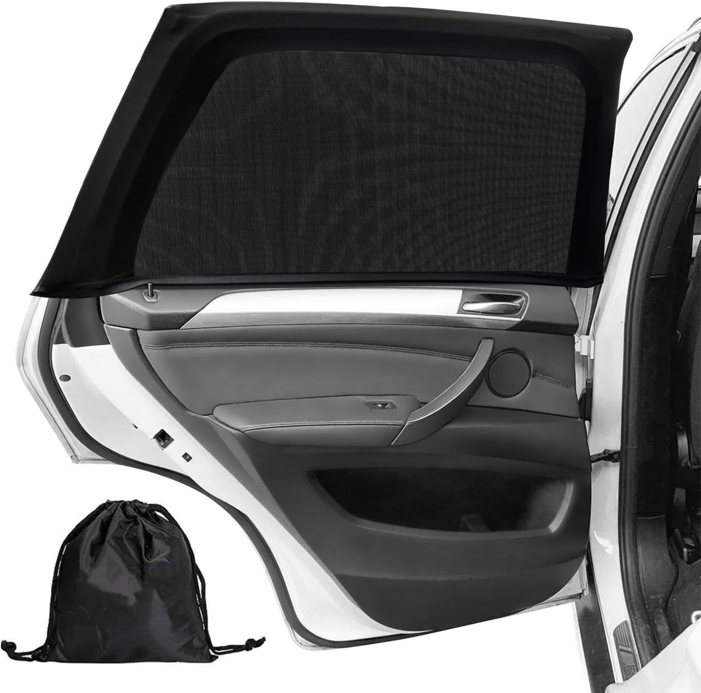 Moustiquaire De Voiture Pour VW Caravelle 2015-2019 (T6), Pare-Soleil Fenêtre Voiture Chaussette Écran De Fenêtre Latérale Maille Anti Insecte,2 Front Windows