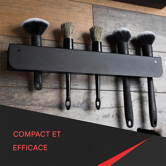Générique Organisateur De Brosses Pour Nettoyer Voitures | Support Mural Pour Brosses De Détail - Fournitures D'Entretien Pour Espaces Intérieurs Extérieurs Véhicules Remises