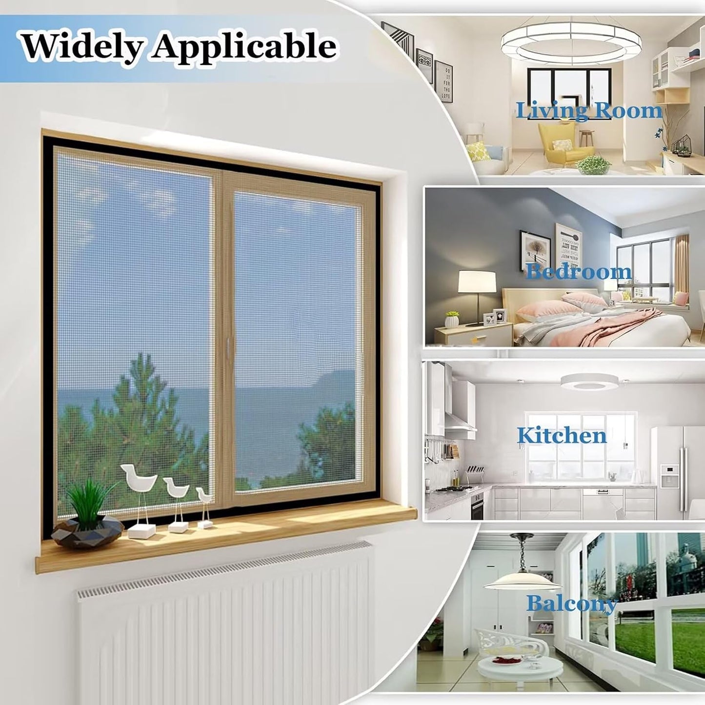 Mosquito Net With Sliding Window 90 X 120 Cm Black Fiberglass Window For Living Room Kitchen Bay Window
