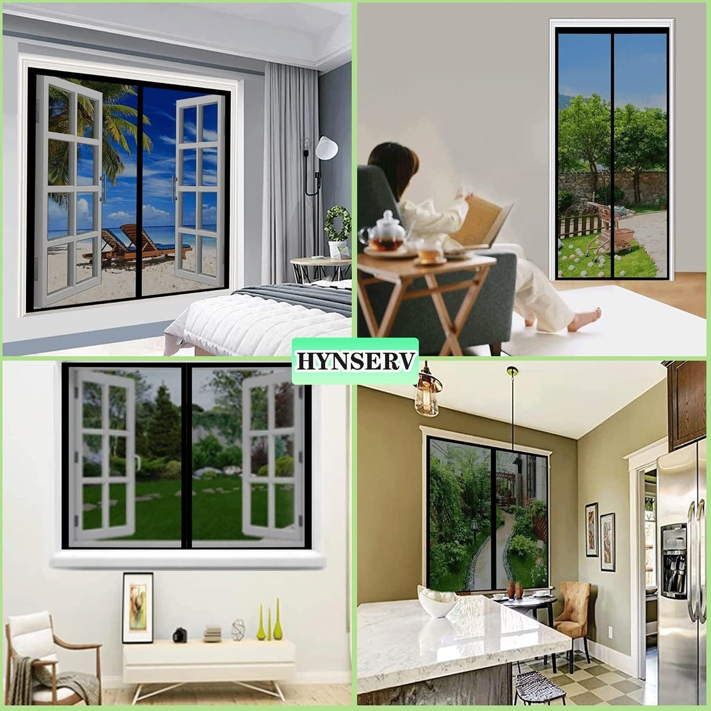 Magnetic Window Mosquito Net White 120 X 170 Cm Automatic Closure Anti-Mosquito Fly Curtain Easy To Install Anti-Insect For Doors Windows Balcony Living Room