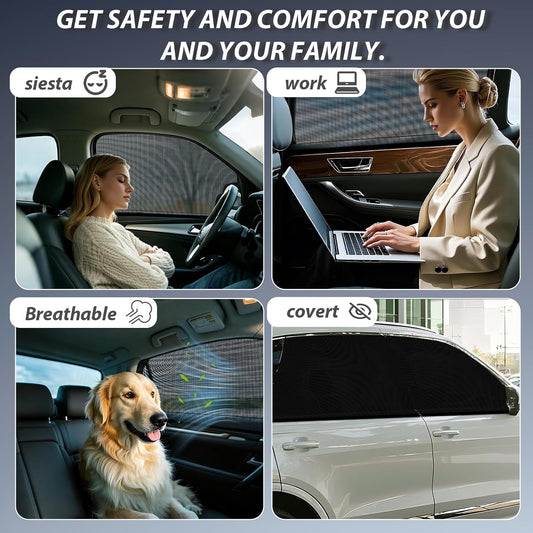 Moustiquaire De Voiture Pour Seat Leon St 3 (III) 5F Facelift I 2017-2020, Pare-Soleil Fenêtre Voiture Chaussette Écran De Fenêtre Latérale Maille Anti Insecte,2 Front Windows