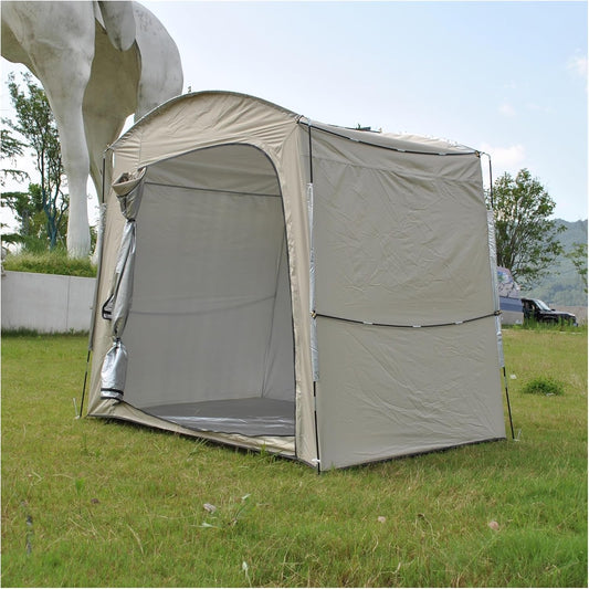 GENERIC Abri à Vélo Imperméable Pour Le Rangement Extérieur, Avec Fenêtres D'aération, Facile à Plier, Dimensions 220 X 150 X 185 Cm – Idéal Pour Protéger Vélos Et équipements.