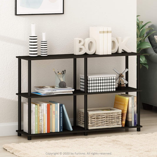 Furinno Étagères Sans Outils, Bois, Espresso/Noir, Taille Unique, Dense, One Size