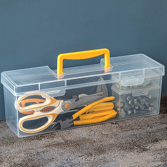 Boîte De Rangement D'outils, Organisateur De Stockage De Quincaillerie, Coffret De Rangement Transparent Avec Compartiments Pour Écrous Boulons Électronique Borne Marqueur Cliquet Pince Clé Et