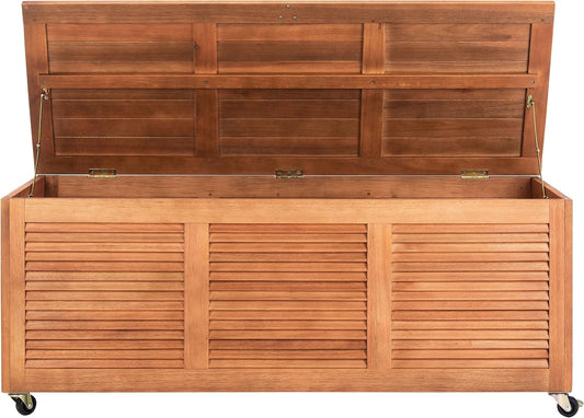 Safavieh Boîte De Rangement En Bois Pour L'extérieur - Neutre - 71 X 45 X 95 Cm