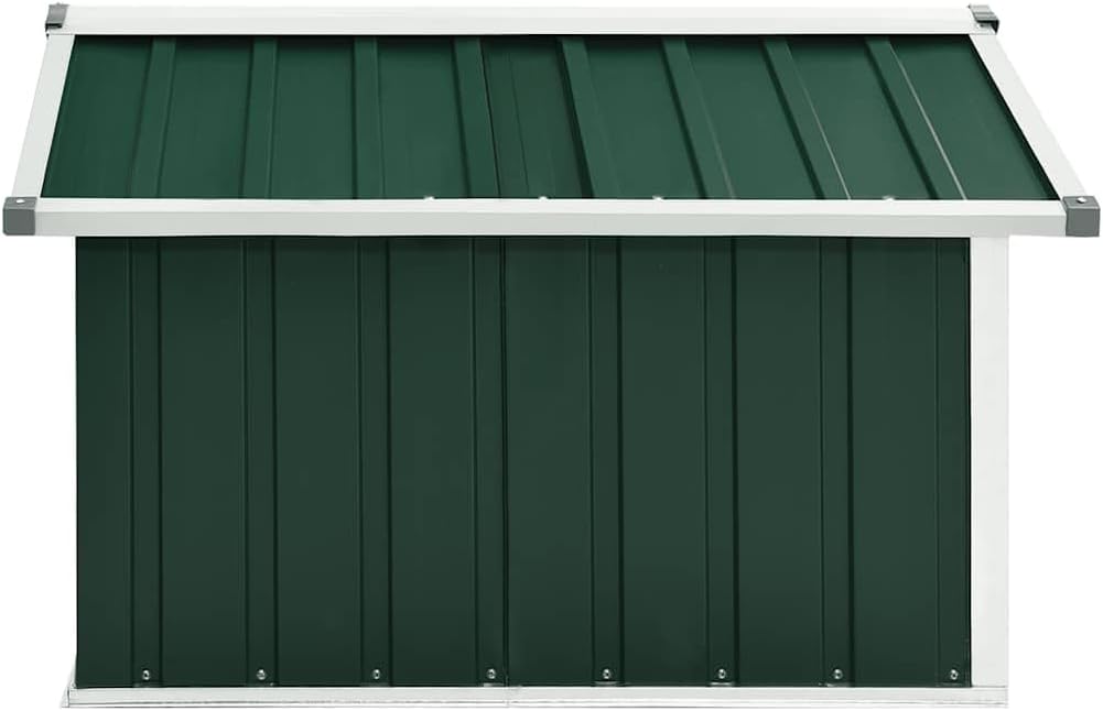  Abri Tondeuse Robot De Jardin 92x97x63 Cm En Acier Galvanisé Vert, Garage Pour Station De Charge Robot Tondeuse Extérieur, Robuste Et Stable Pour Votre