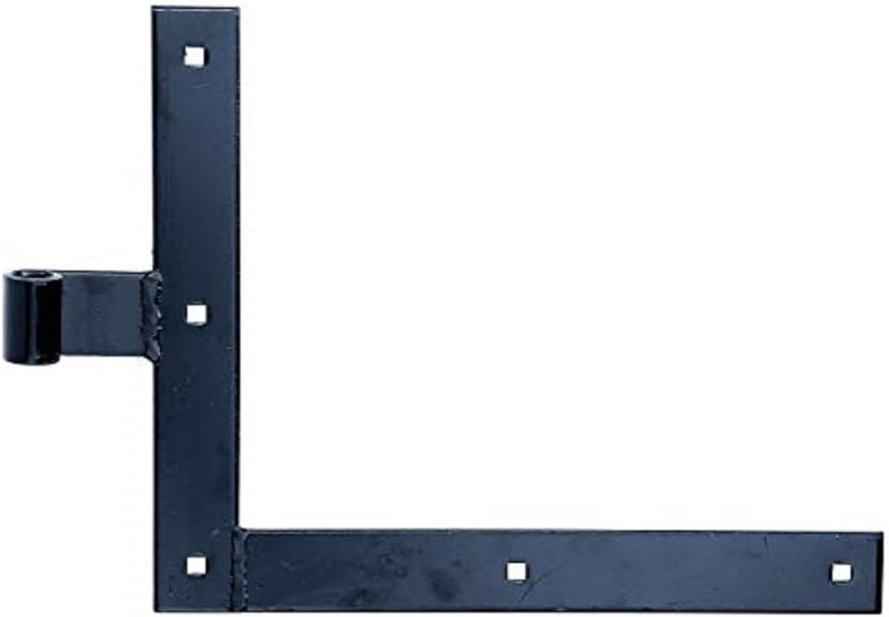  Alberts 306342 Angle Hinge | Straight End Or Carp Tail For Top Or Bottom | Black Lacquered | Hinge Ø 14 Mm | 250 X 300 X 35 Mm