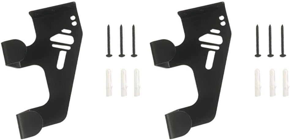  Lot De 2 Supports De Rangement Muraux Pour Tronçonneuse En Métal Pour Garage, Abri De Jardin, Atelier Avec Double Orientation Et Fentes Pour Clés