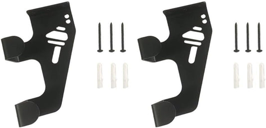  Lot De 2 Supports De Rangement Muraux Pour Tronçonneuse En Métal Pour Garage, Abri De Jardin, Atelier Avec Double Orientation Et Fentes Pour Clés