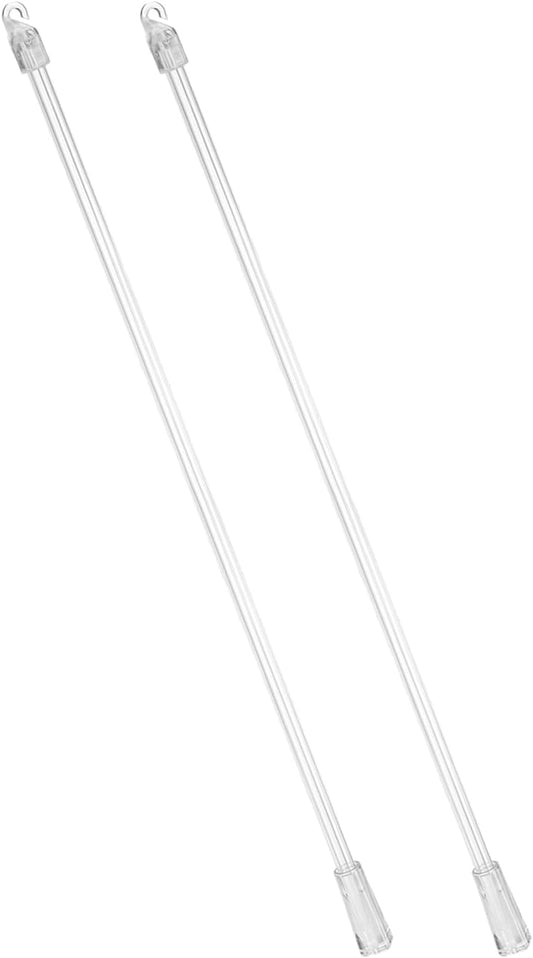  Sourcing Map Lot De 2 Baguettes De Rechange Transparentes De 38,1 Cm Avec Crochet Et Poignée, En Acrylique Transparent Pour Fenêtre