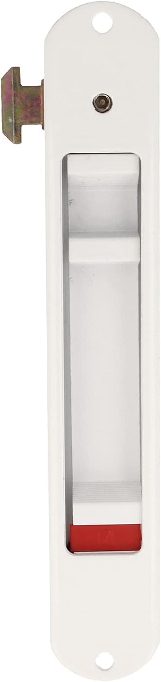  Amig - Serrure à Mortaise Pour Fenêtres Et Portes Coulissantes En Aluminium Mod.3800, Serrure à Crochet Encastrée, Finition Aluminium En Blanc