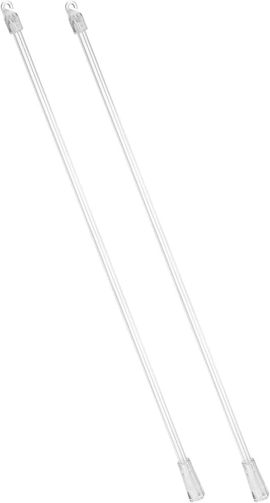  Sourcing Map Lot De 2 Baguettes De Rechange Transparentes De 43,2 Cm Avec Crochet Et Poignée, En Acrylique Transparent Pour Fenêtre