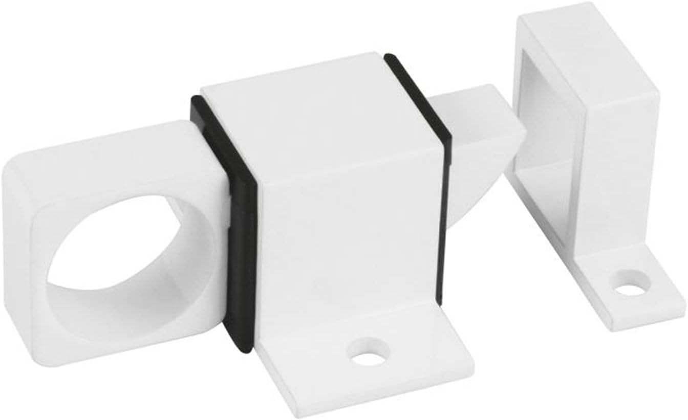  Amig - Verrou En Applique Pour Fenêtres 960, Loqueteau à Douille Avec Gâche Pour Fermeture Horizontale Ou Verticale, En Aluminium Finition En Blanc, 22 X 40 Mm, Tire-fonds Inclus