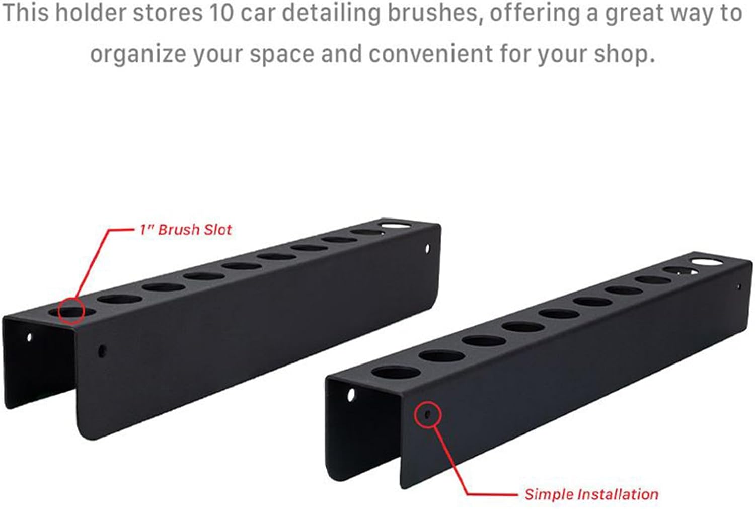  Organisateur De Brosses Détaillant La Voiture - Rack De Rangement Mural Pour Remorque De Camion De Garage | Porte-rectangle Avec Plusieurs Emplacements, Organisateur D'outils Pour L'entretien De L'us