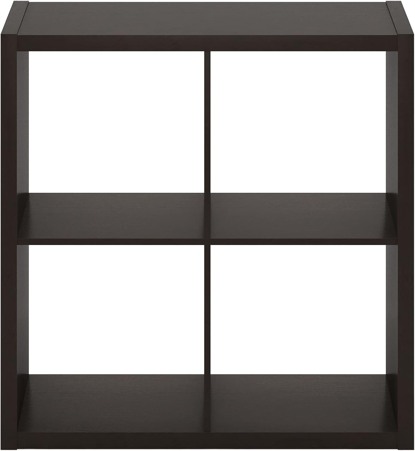  Furinno Cabine De Rangement Décorative à Dos Ouvert à 4 Cubes, Chêne Foncé