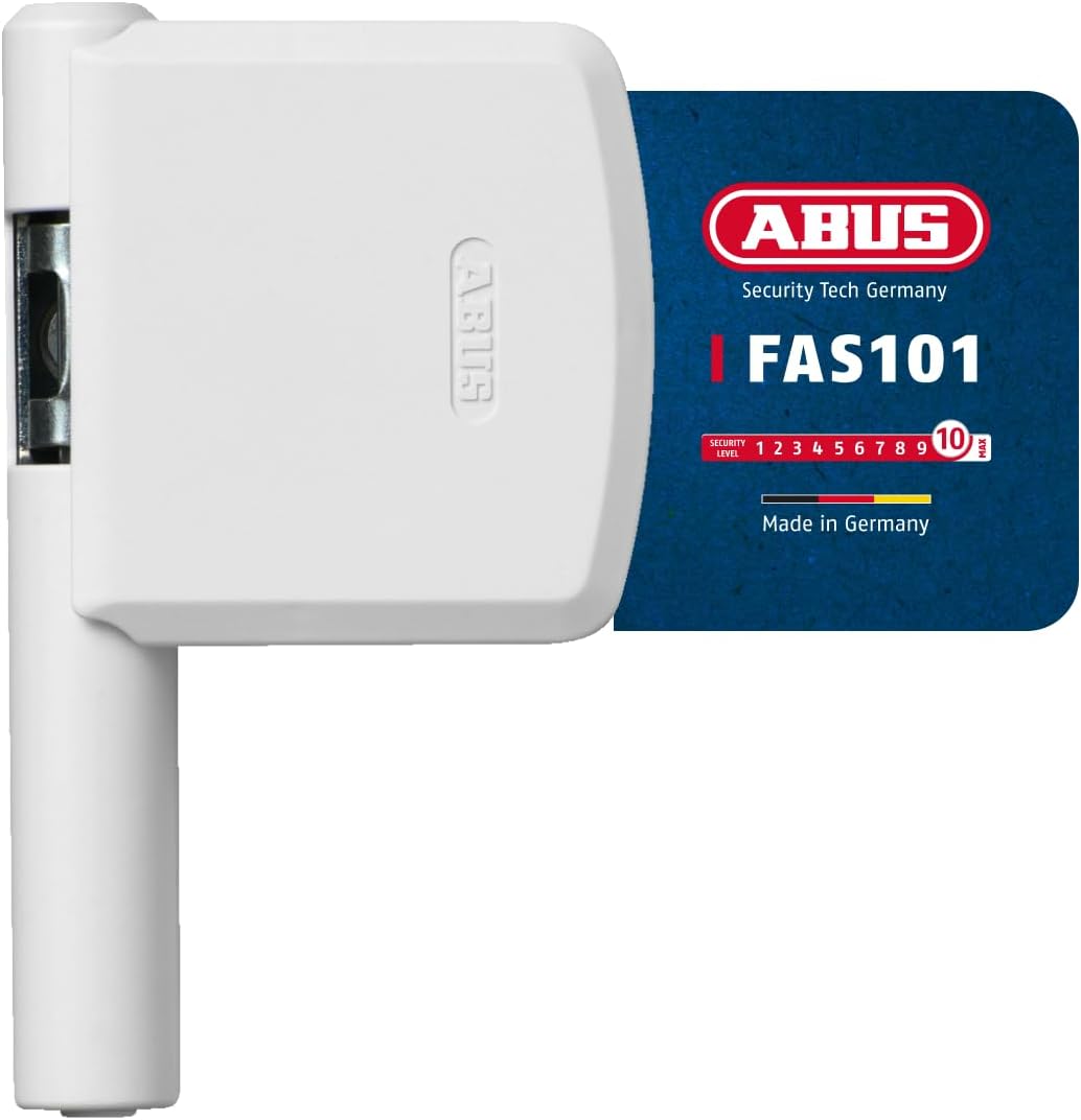  ABUS FAS101 Window Hinge Latch - Extra Lock For Hinges - Security Level 10 - 24490 - Brown