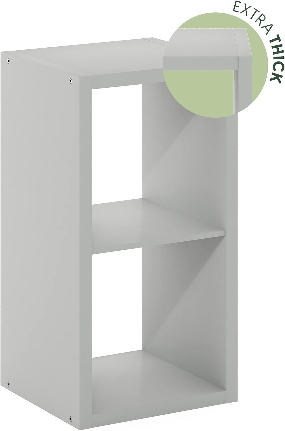  Furinno Cabine De Rangement Décorative à Dos Ouvert à 2 Cubes, Gris Clair