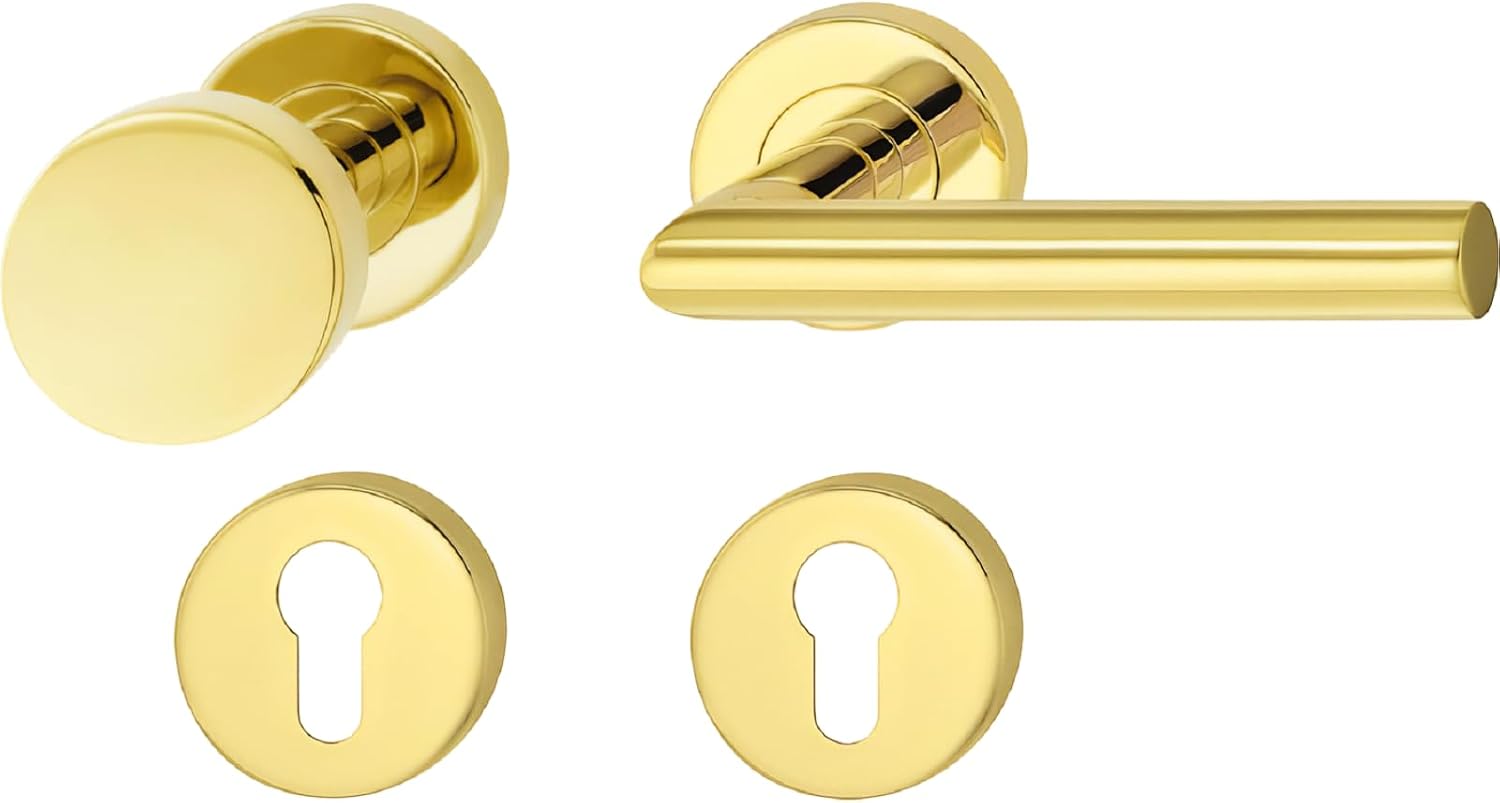  JUVA Stainless Steel Tilt And Turn Window Handle | WH2171 | 1 Piece – Tilt And Turn Window Olive Without Locking Cylinder | PVD Coated Brass | Window Olive With 90° Notching