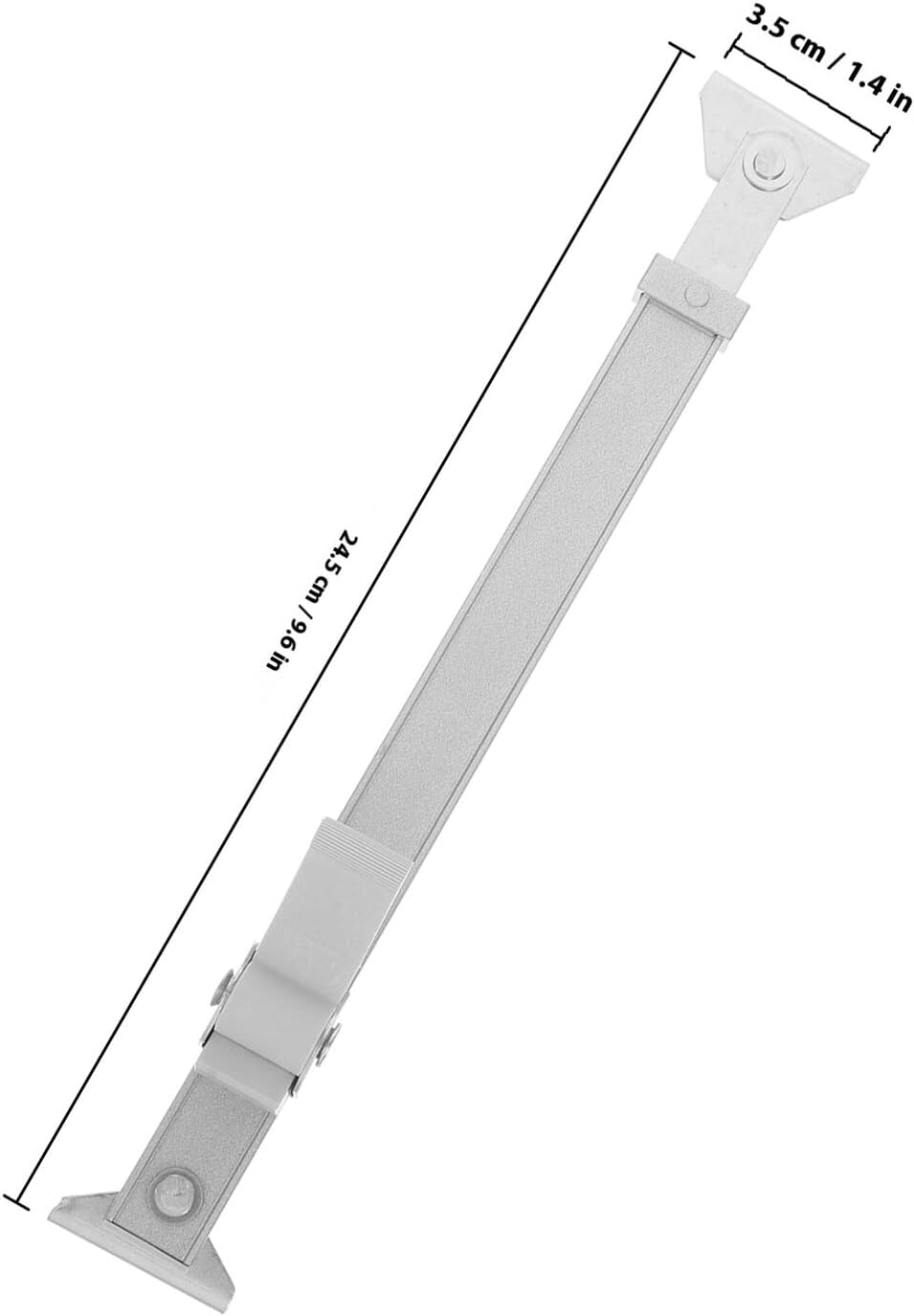  ULTECHNOVO Limiter D’Ouverture De Fenêtre Télescopique En Alliage D’Aluminium Barre De Sécurité Réglable Argentée Pour Fenêtres à Battants Et Coulissantes Accessoire De Quincaillerie De
