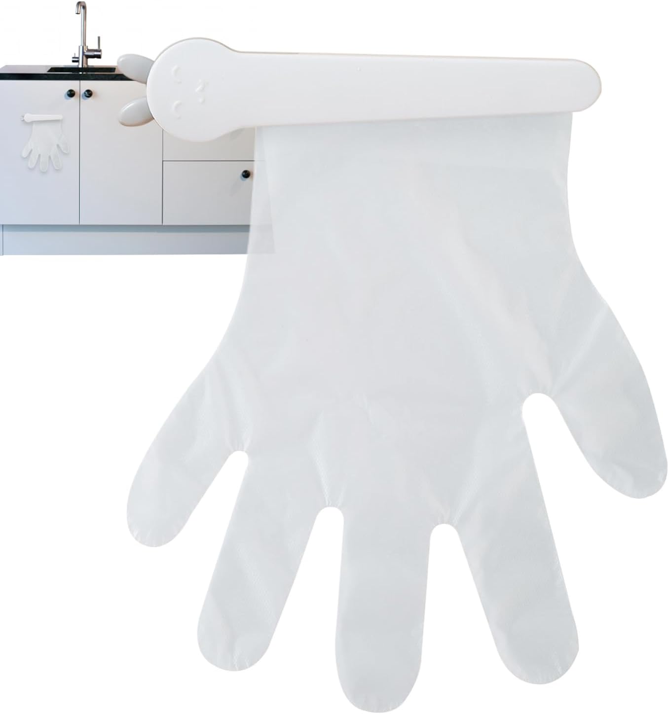  Porte- Pour Le Support Mural, Avec 100 Gants, Organisateur Adhésif De Conception De Clip, Pour La Manipulation Des Aliments Pour Nettoyer La Coiffure