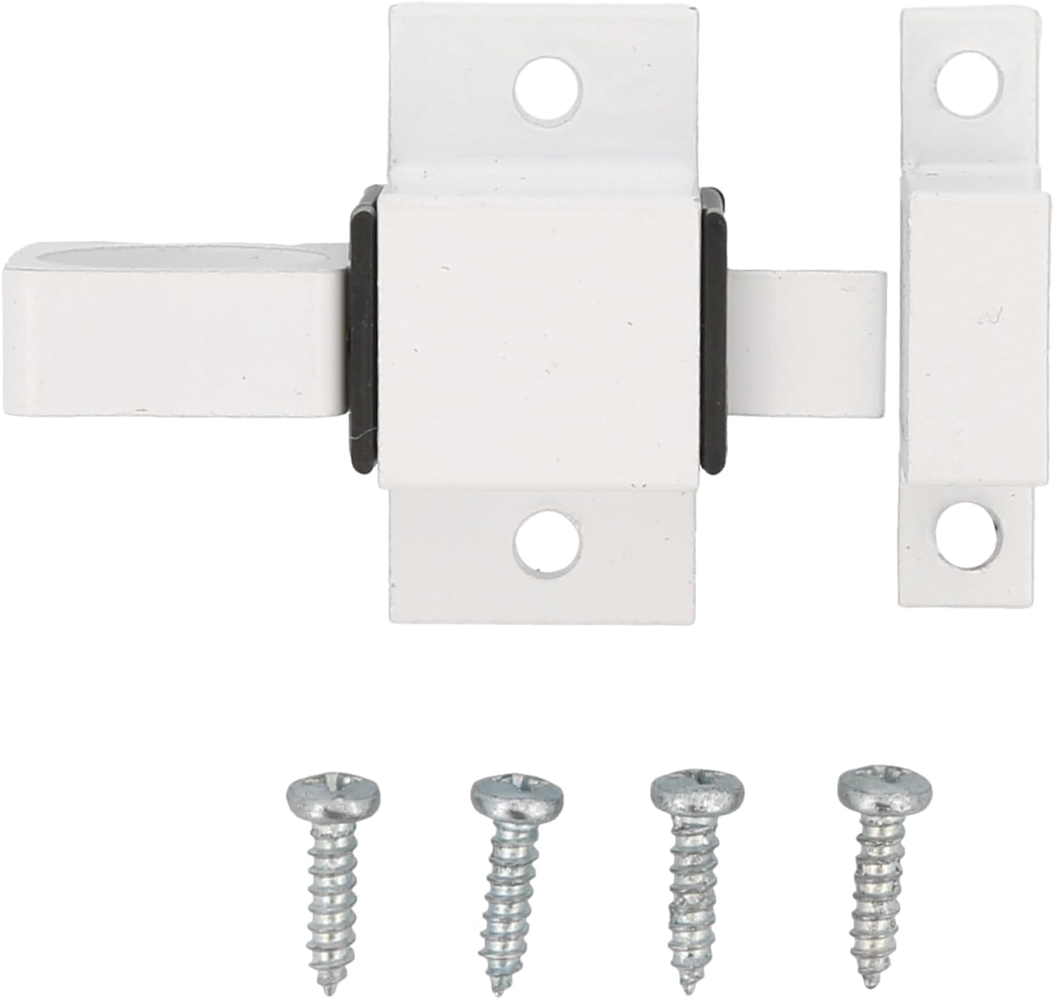  Amig - Verrou En Applique Pour Fenêtres 960, Loqueteau à Douille Avec Gâche Pour Fermeture Horizontale Ou Verticale, En Aluminium Finition En Blanc, 22 X 40 Mm, Tire-fonds Inclus