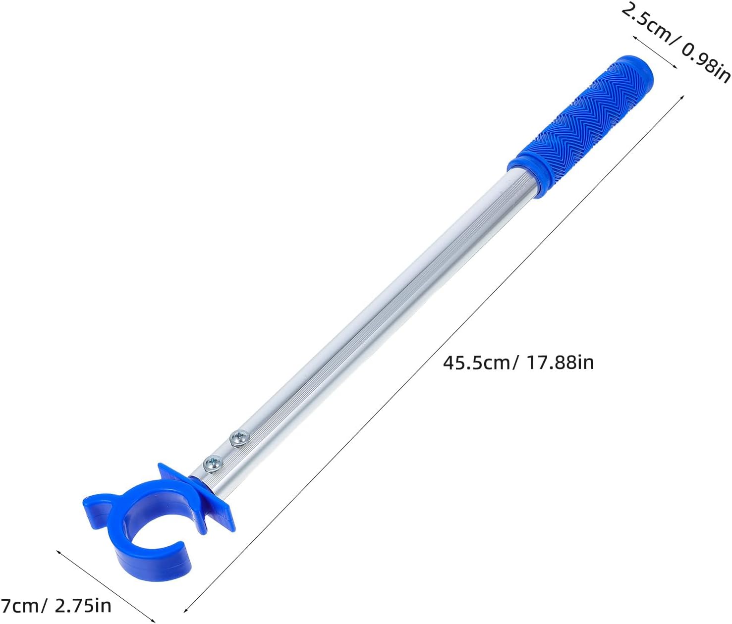  Angoily Tige D’ouverture Pour Fenêtre En Alliage D’aluminium Anodisé Lot De 2 Baguette D’assistance Argentée Et Bleue Outil Pratique Pour Ouvrir Fenêtres De Toit En Salon La Cuisine