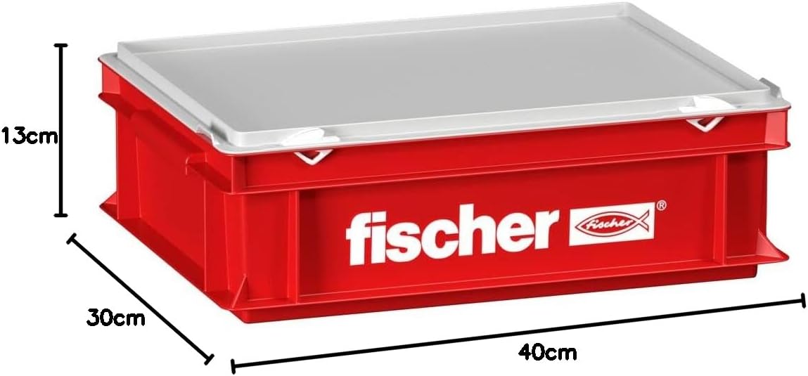  Fischer Petite Mallette à Outils Robuste Et Spacieuse Pour Les Artisans Professionnels Et Les Bricoleurs Passionnés, Idéale Pour Ranger Et Organiser Les Outils En Toute Sécurité