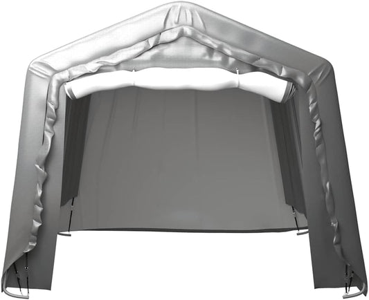  Tente De Rangement 300x300 Cm En Acier Gris, Abri De Jardin En PE Imperméable Avec Structure Acier Galvanisé, Remise Extérieure 3x3 Pour équipements Et événements