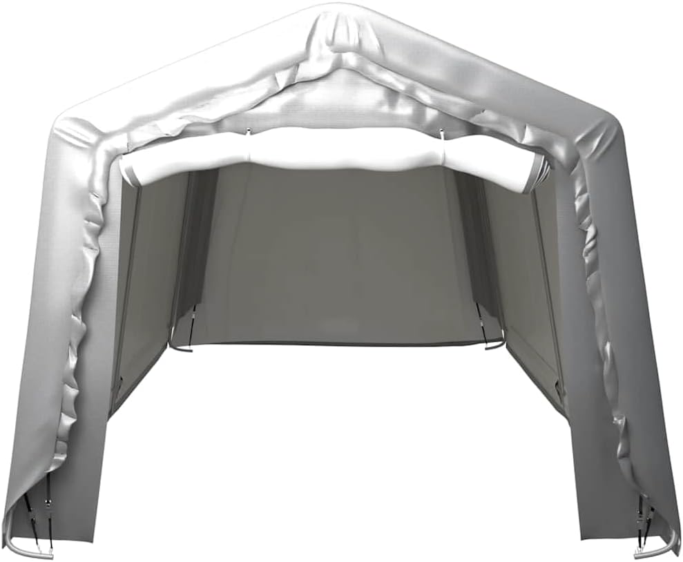  Tente De Rangement 300x300 Cm En Acier Gris, Abri De Jardin En PE Imperméable Avec Structure Acier Galvanisé, Remise Extérieure 3x3 Pour équipements Et événements