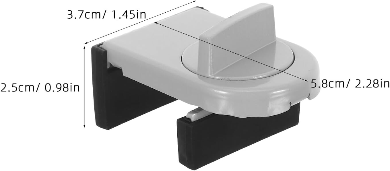  Angoily Lot De 4 Verrous De Sécurité Réglables En Alliage D'Aluminium Argenté Pour Fenêtres Coulissantes Barres De Protection Anti-Effraction Limiteur De Porte Coulissante Pour Maison