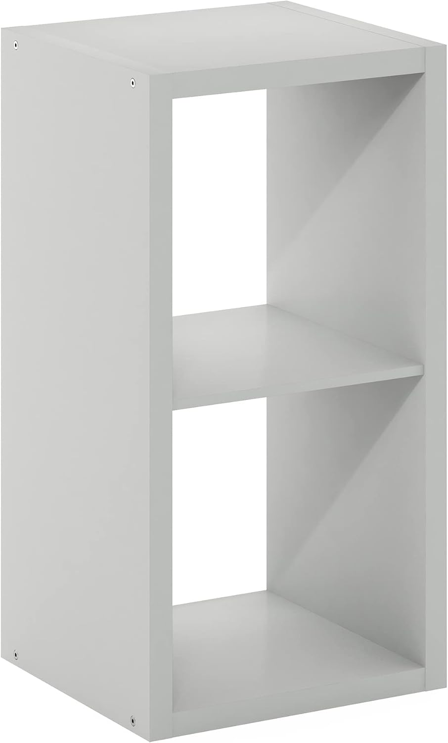  Furinno Cabine De Rangement Décorative à Dos Ouvert à 2 Cubes, Gris Clair