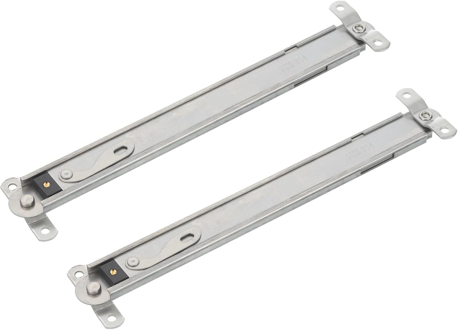  Sourcing Map Lot De 2 Charnières De Fenêtre, 25,4 Cm En Acier Inoxydable 304, Supports De Fenêtre Télescopiques Réglables, Kit De Matériel De Contrôle D'angle, Argenté