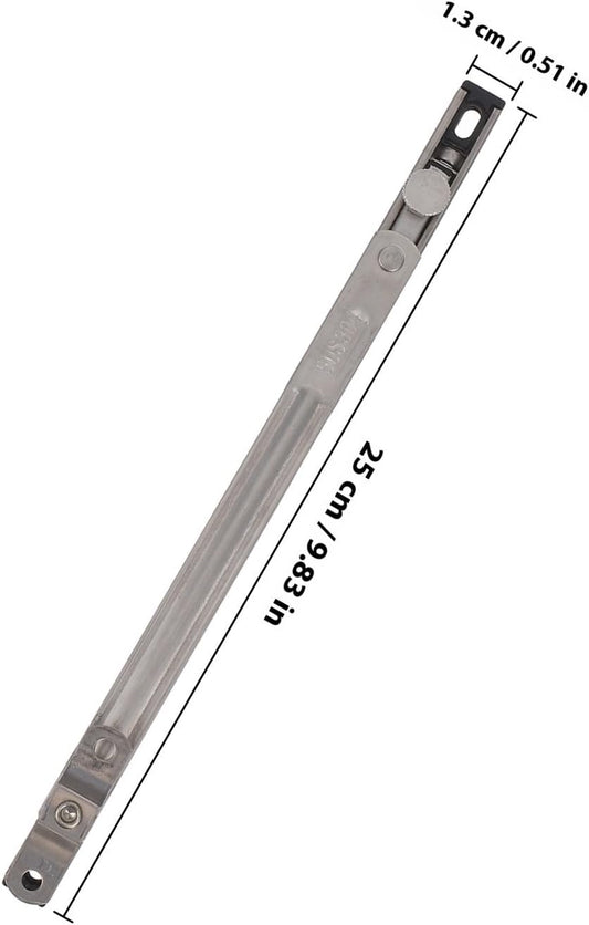  VICASKY Barre De Sécurité Télescopique Pour Fenêtre En Acier Argenté Charnière Limiteuse Réglable Pour Fenêtre Coulissante, Compatible Famille Et Garçon Et Filles