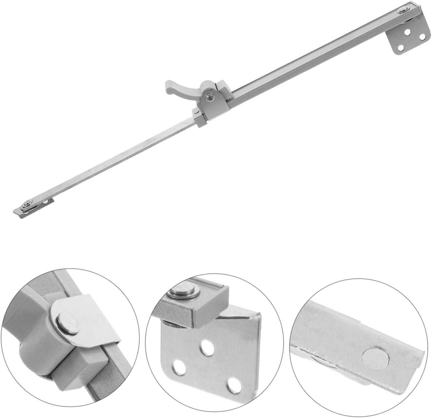  Jojofuny Tige Télescopique Support De Fenêtre Réglable En Alliage D'aluminium Pour Fenêtre Argenté Renfort Anti-vent, Installation Facile Pour Maison Et Bureau