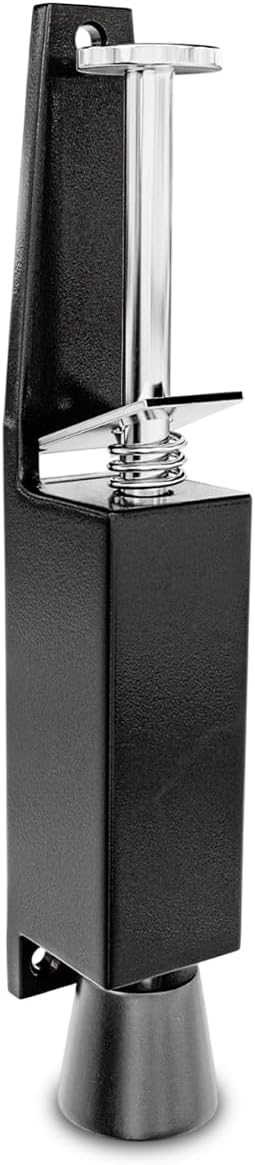  Amig - Retenue De Pied En Caoutchouc Pour Fixer Et Maintenir Les Portes Ouvertes - Dimensions : 165 X 30 Mm - Tour : 28 Mm - Butée Verticale Zamak - Noir - Anti Supports
