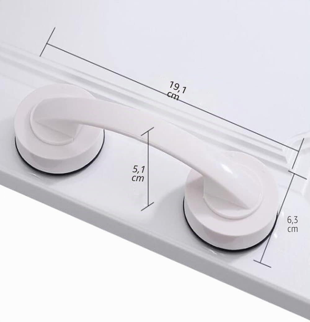  KAFENDA Grandes Poignées De Porte Et De Fenêtre En Verre, Portes Coulissantes De Salle De Bain, Armoires, Poignées Sans Trou, Poignées De Réfrigérateur, Barres D'appui De Douche (blanche)