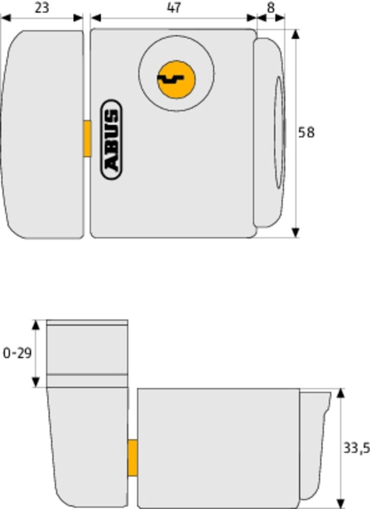  ABUS FTS3003 AL0145 Additional Window Lock - Interior Opening Window Lock Identical Lock - Security Level 5 - 31737 - White