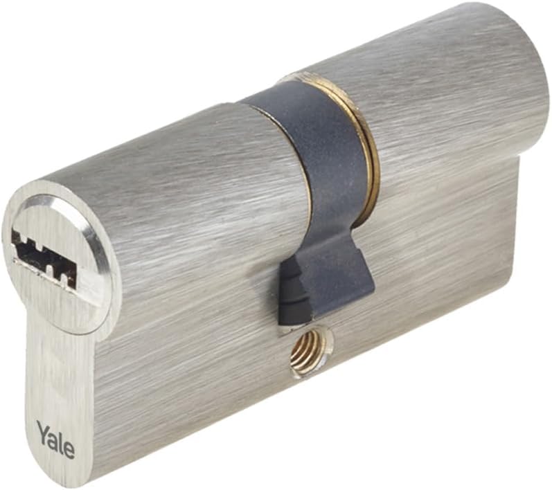  Yale Cylindre De Serrure Débrayable 30x40 Mm, 6 Goupilles - Porte Extérieure, Porte Intérieure, Porte D'Entrée - YC1000+ - 4 Clés Réversibles, Nickelé